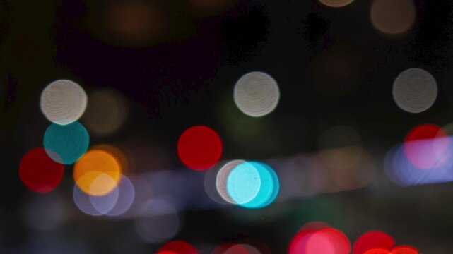 santiago chile bokeh fence night rushhour traffic timelapse city lights cars motion urban skyline long exposure