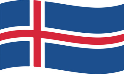 Obraz premium Waving flag of iceland