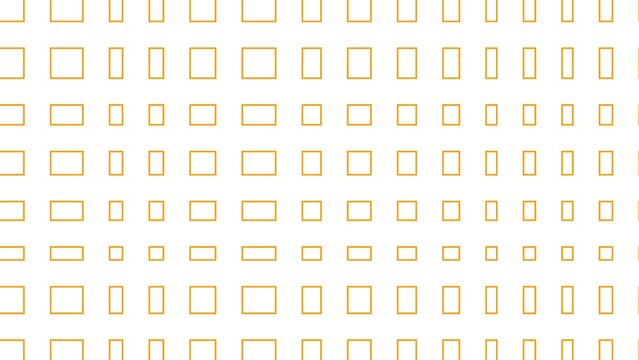 Geometric pattern of yellow rectangular outlines on white background, modern abstract grid for creative design assets.