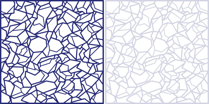 Abstract Geometric Pattern with Intersecting Lines and Polygon Shapes for Laser Cutting or Wallpaper on a transparent background
