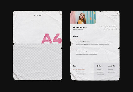 Distressed A4 Mockup Paper