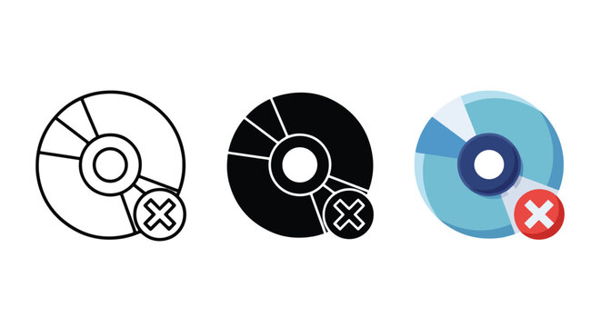 no data storage icons set isolated - Minimalist, flat icon, outline, glyph, linear, clipart, sticker - icon set