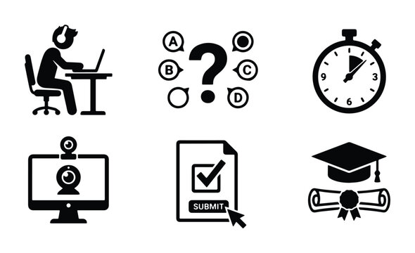 submit and graduate symbols with checklist
