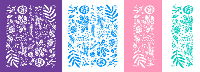 Plants herbal ornament elements organic healthy © Iraida Bearlala