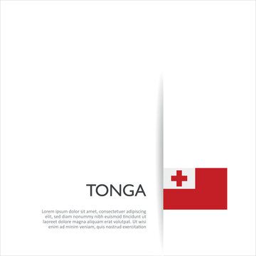 Flag of Tonga. Country Presentation with Flag Reveal Design. Business booklet.