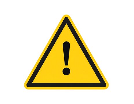 Warning Sign Yellow Triangle Exclamation Mark.