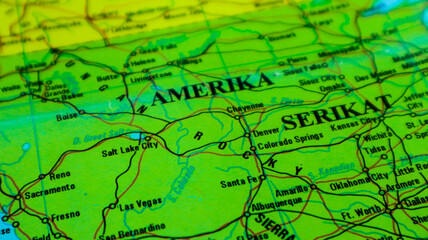 Fototapeta premium Map of Salt Lake City, Utah, United States