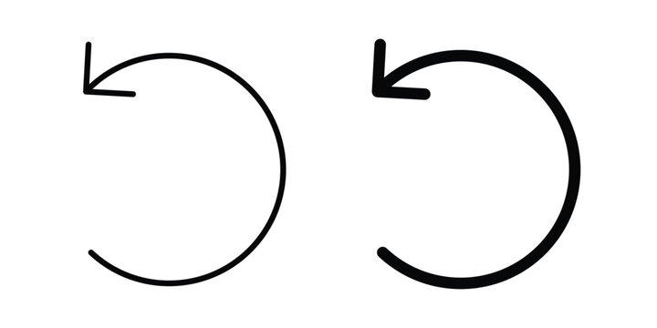 Undo icon editable stroke. Linear and flat icons