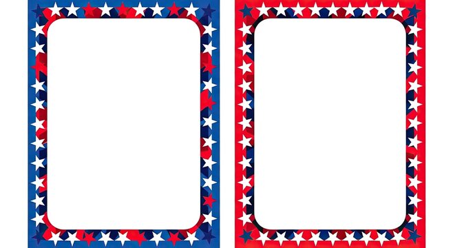 Patriotic independence day united states frames festive borders for july 4th celebrations designs
