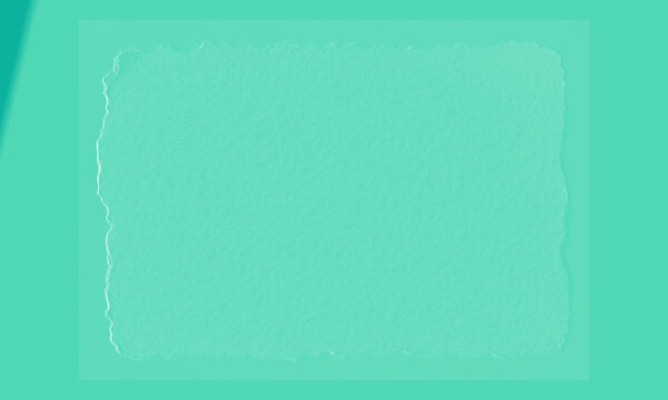 Abstract Turquoise Textured Background with Deckled Edge Border