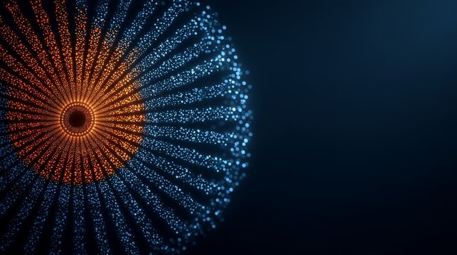 Abstract Digital Iris Data Sphere For Futuristic Technology Innovation And Cyber Network Connectivity