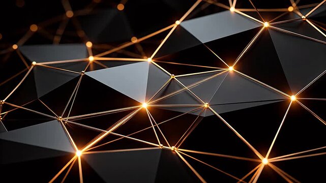Geometric network of glowing connections