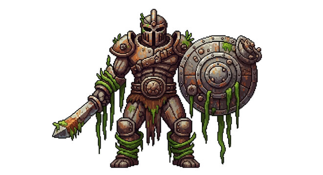 Ancient Warrior Knight Undead Monster Armor.