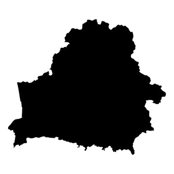 belarus map monochrome silhouette