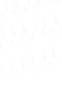 Rainfall animated vertical overlay with falling down. Rain. Rainy weather. Top border frame with dynamic motion. Cascading elements on transparent background. Use for social media and mobile design