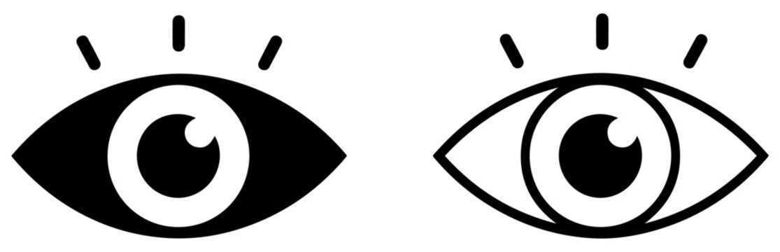 eye visibility icon set collection
