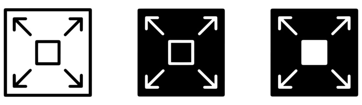 fullscreen expand icon set collection