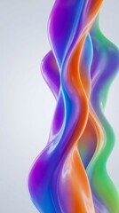Fototapeta premium Colorful Abstract Twisted Shapes Colorful Twisted Shapes Vibrant Flowing Design Modern Art. Concept featuring colorful, twisted shapes, vibrant, flowing, design for professional commercial design.