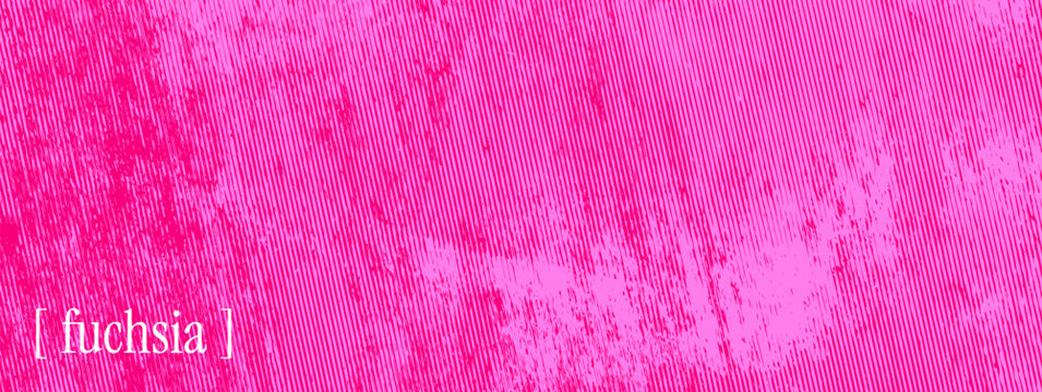 Fuchsia texture roller ink with paint fashion print for trendy magazine and layout. Slash line grunge pattern and urban paper letterpress texture. Fuchsia vector background with bold bright pop mood.