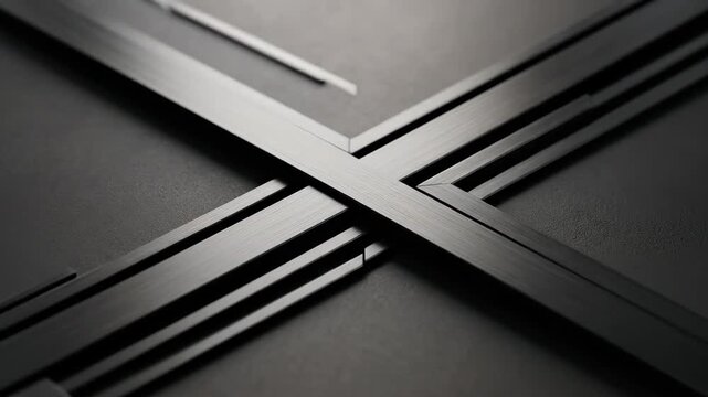 Sleek black strips with subtle shine, modern minimal abstract design, dark luxury background, linear texture, elegant contrast, contemporary surface, soft directional light, high detail, no logos