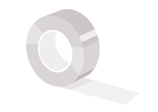 A roll of transparent tape capturing light and ready for various tasks such as gift wrapping, crafting, and quick fixes in a bright creative space.