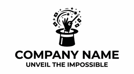 magic trick logo template design © NINDYA
