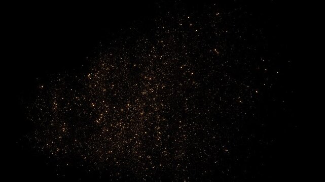Shimmering light particle Futuristic Glitter Snow Swirl background. luxury dark copy space 3D featuring golden particles screen paired dynamic lines dots modern screensaver design birthdays holidays.