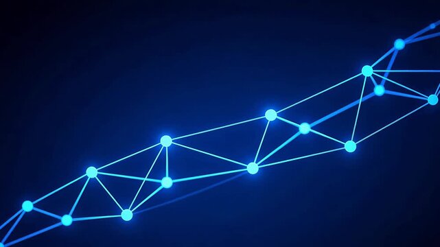 Blue glowing network connection
