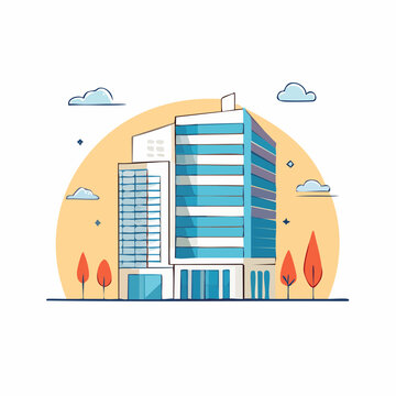Modern Office Building Illustration