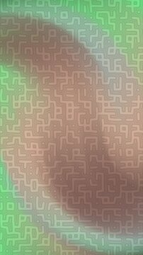 Abstract green and bronze digital code pattern with glowing lines and texture.
