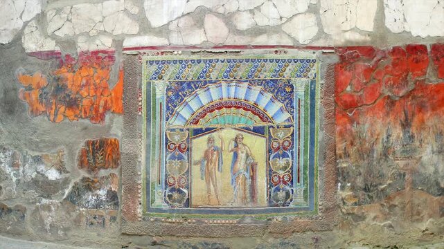 House of the Mosaic of Neptune and Amphitrite, Herculaneum, Naples, Italy 