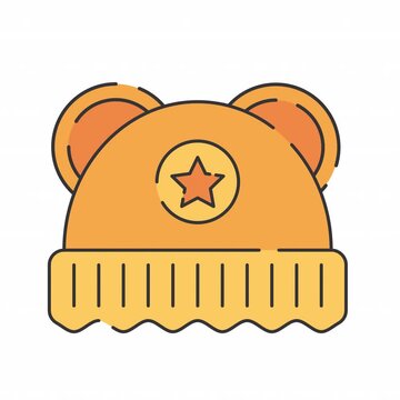 Baby hat Flat design style icon animation with minimal, smooth transitions, and simple composition.