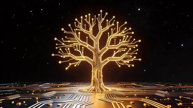 Golden circuit tree in space