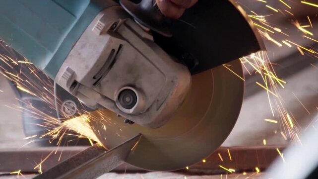 Industrial metal cutting process for farm equipment repair in East Africa