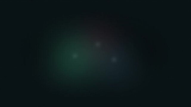Retro CRT phosphor glow animation featuring soft green and blue luminous dots, dark screen texture, subtle analog grain, and vintage display atmosphere.