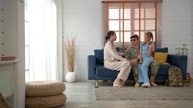 The farewell of military families as they depart to serve their country symbolizes separation and emotional distance