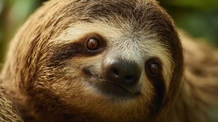 Fototapeta premium Sloth resting on a tree branch