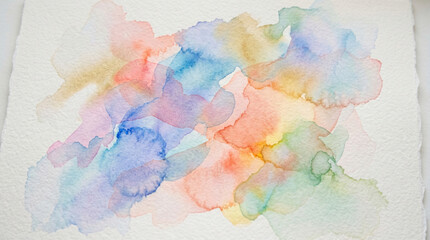 Fototapeta premium Soft and Dreamy Watercolor Splashes Creating a Serene Abstract Art Background with Muted Pastel Hues and Artistic Blends