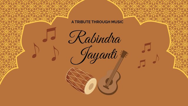 Rabindra jayanti celebration with sitar and tabla
