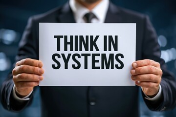 Obraz premium Executive Advocating to Think in Systems for Better Understanding