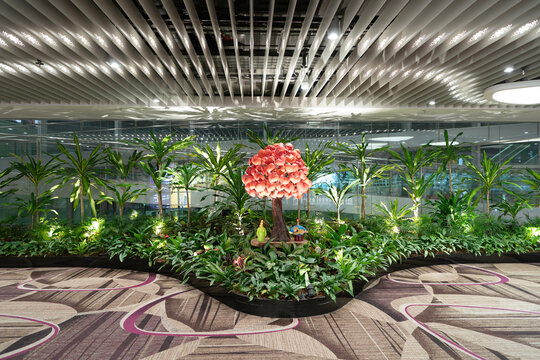 Nature of Love sculpture by Coplu at Changi Airport T4