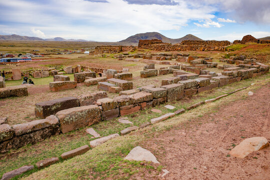 Pucara, Peru - 27 Nov 2025: Pukara archaeological complex on the Andean Altiplano, Peru