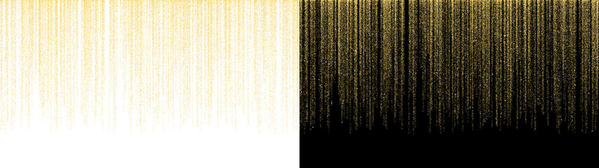 PNG image of Bright golden glitter particles falling down in vertical lines creating a shimmering effect of luxury dust on transparent background © MariaAlam
