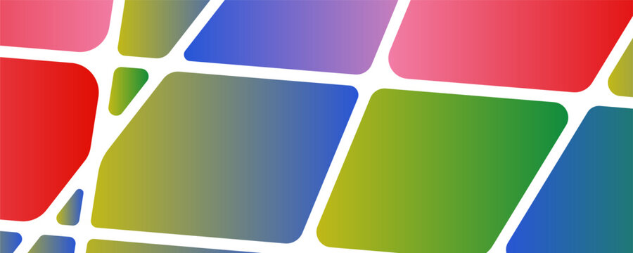Bright abstract geometric background with straight edged polygon shapes in vibrant gradient colors