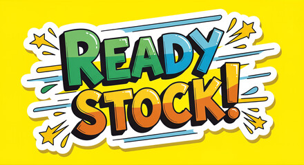 Fototapeta premium Ready Stock Comic Text Illustration.