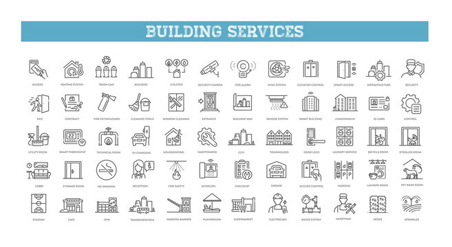 Building and Property management icons