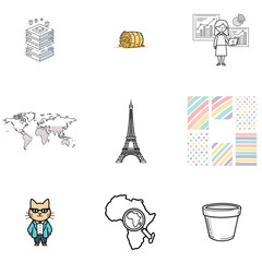 Fototapeta premium Business data analysis and digital technology vector illustration