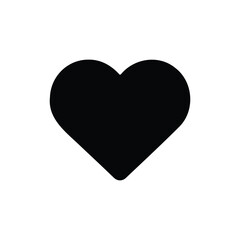 Obraz premium Black heart silhouette icon vector flat design.