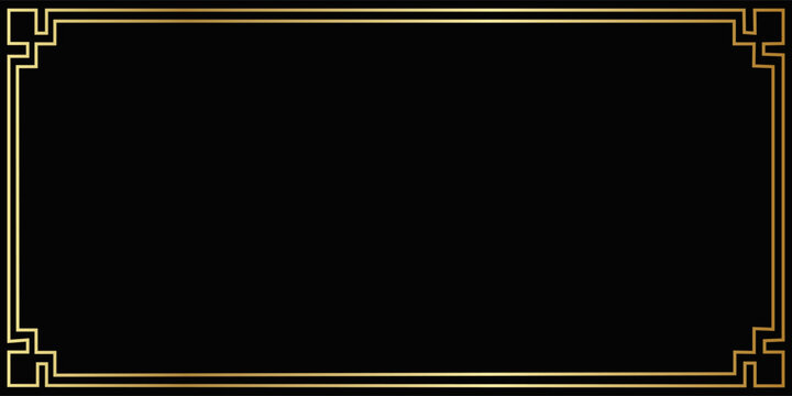 Gold frame vector illustration. Illustration vintage rectangle frames. Elegant simple golden frame. Luxury frame. Suit for print, banner, certificate, invitation card., wedding, etc.