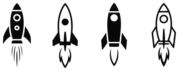 Rocket launch vector illustration featuring fast flying spacecraft symbolizing space exploration and new business startup growth concept ©  Masud Khabir